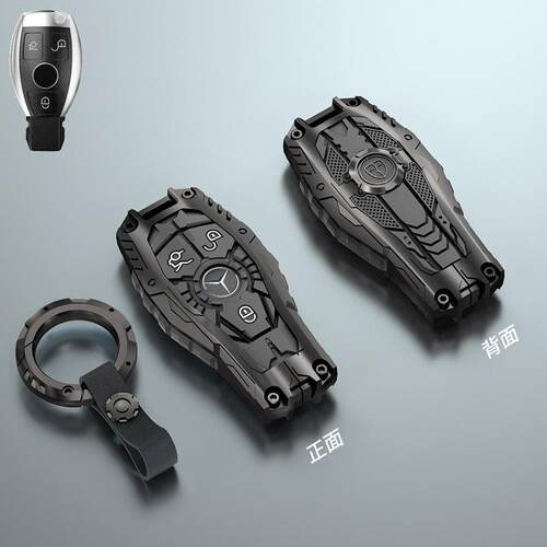 适用奔驰钥匙套新e300lC260包A180级glcGLA200 EQC350车钥匙壳扣