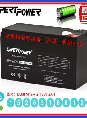EXPERTPOWER蓄电池BLMFM12-7.2 12V7.2AH安防设备光伏发电发电厂