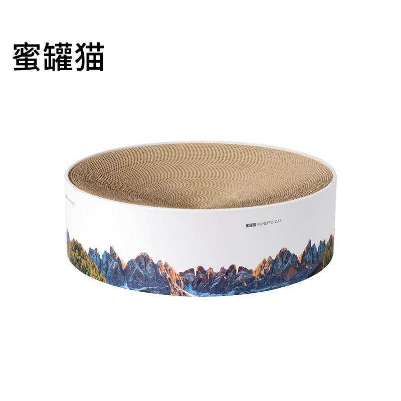 蜜罐猫猫抓板窝环形山脉圆形磨爪器耐磨瓦楞纸宠物猫布偶猫咪用品
