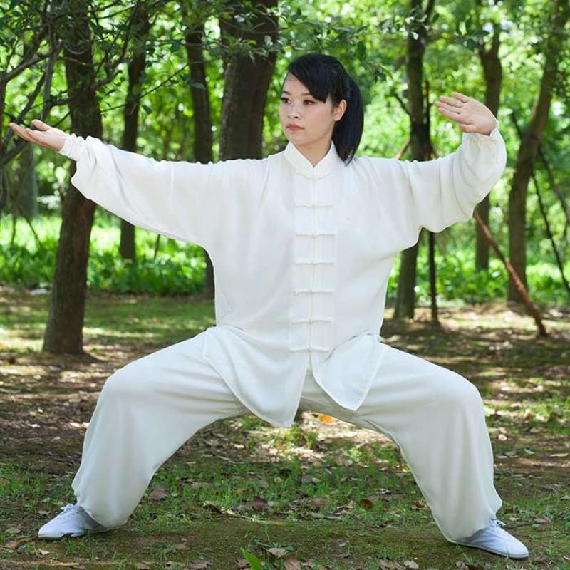太极服男款春秋年轻款中国风夏季男士武术表演改良新款练功服装厂