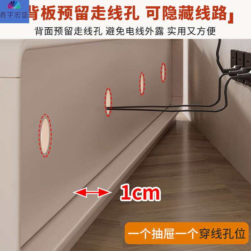 茶几电视柜组合整套奶油风落地高档电视柜带抽屉奶白色收纳储物柜