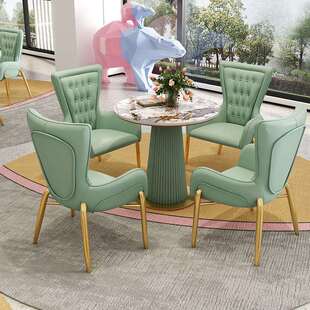 轻奢洽谈桌椅售楼处奶茶店组合休闲聚会小圆桌办公室接待桌椅组合