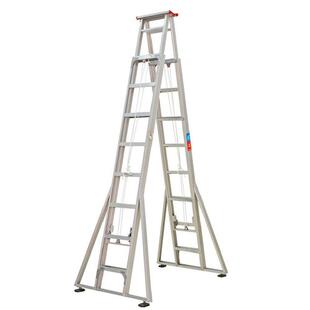 登月梯子加厚铝合金合页升降梯工程梯4-12m人字梯升降云梯折叠梯