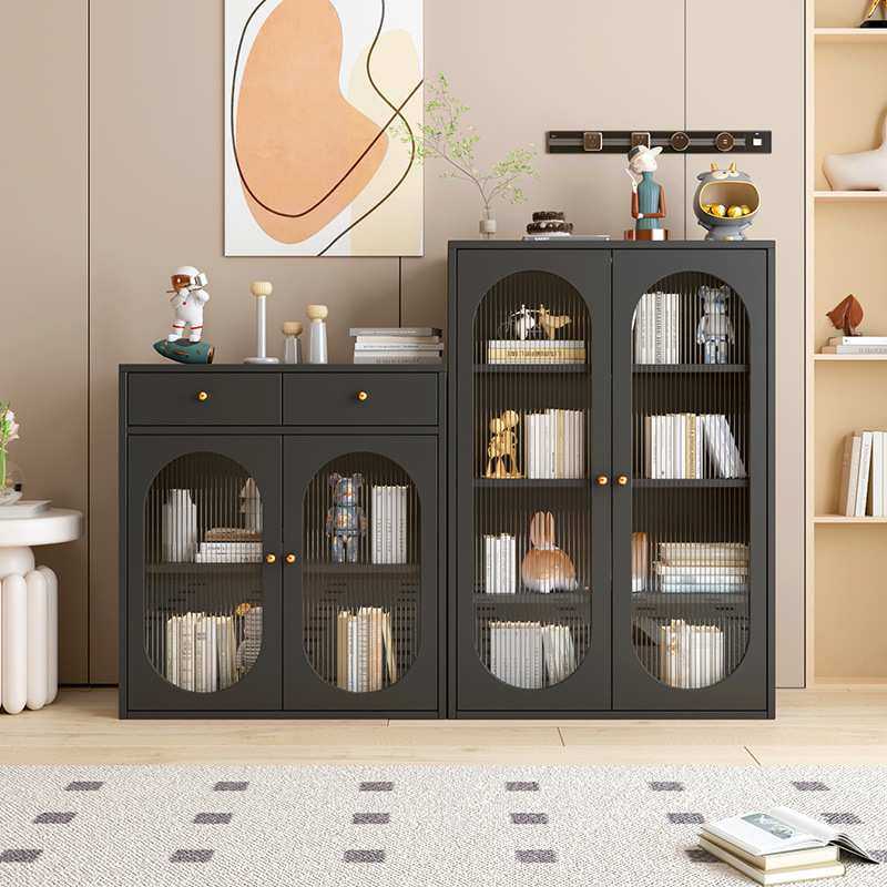 家用钢制书柜落地式多层置物架客厅带柜门收纳储物柜卧室儿童书架,3C数码配件,摄像机配件,淘宝优惠券,粉丝福利购,淘宝优惠卷