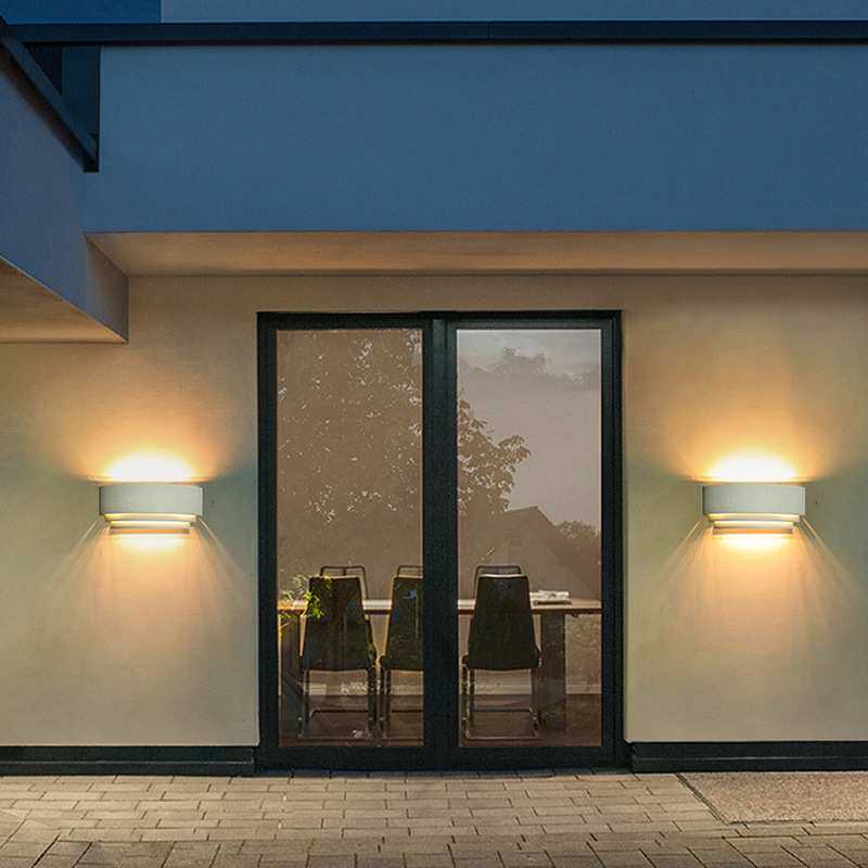 户外防水壁灯别墅庭院灯室外过道灯双头射灯门头灯外墙水泥壁灯