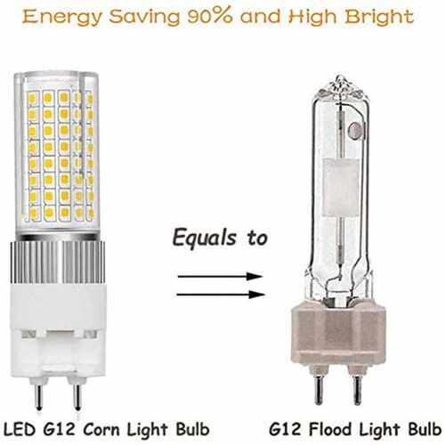 宽压100-277V led g12玉米灯 12W 120颗2835灯珠 CDM-T 120W 带罩