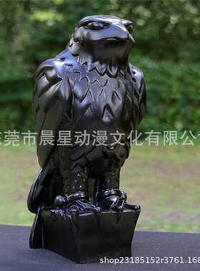 新品家居创意仿木根动物头像老鹰头摆件复古办公室礼品摆饰