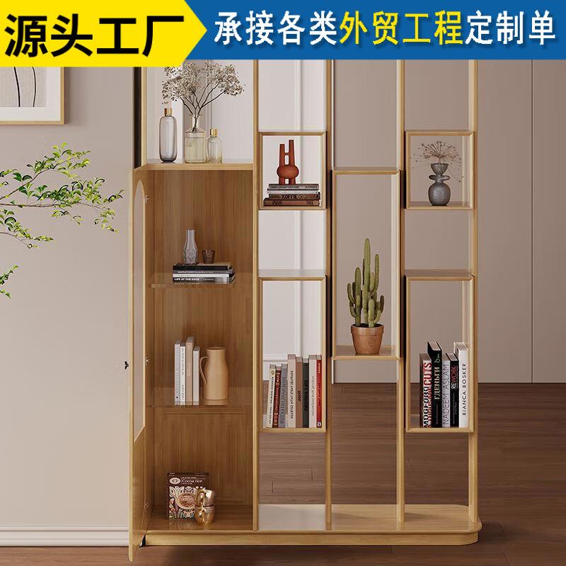 北欧实木门厅柜客厅隔断柜玄关柜现代简约入户间厅柜酒柜收纳柜子