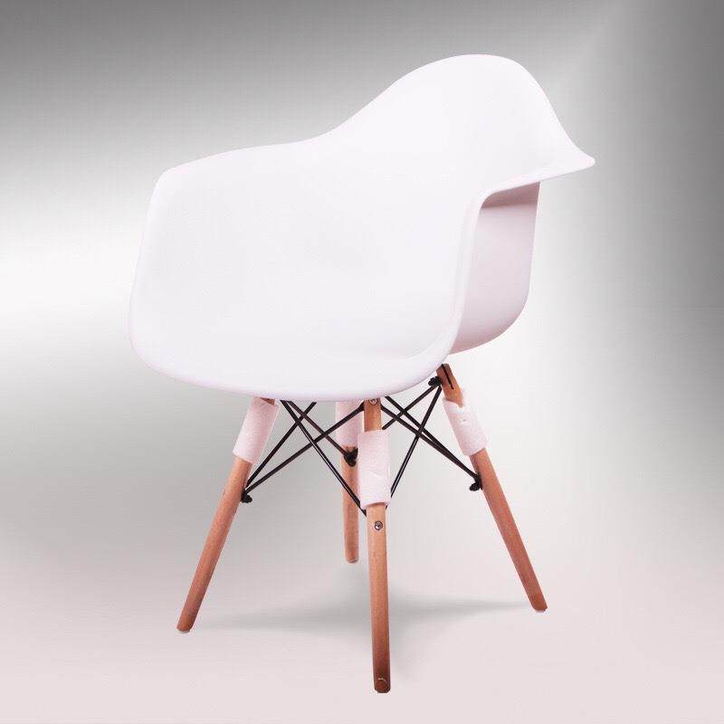 实木腿书房椅电脑椅时尚休闲塑料靠背椅子伊姆斯扶手椅座椅咖啡椅