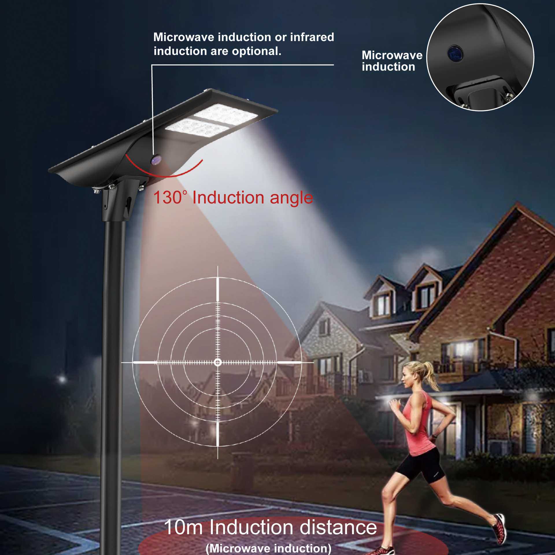 Outdoor Solar Integrated Street Light Smart Sensor  Lighting