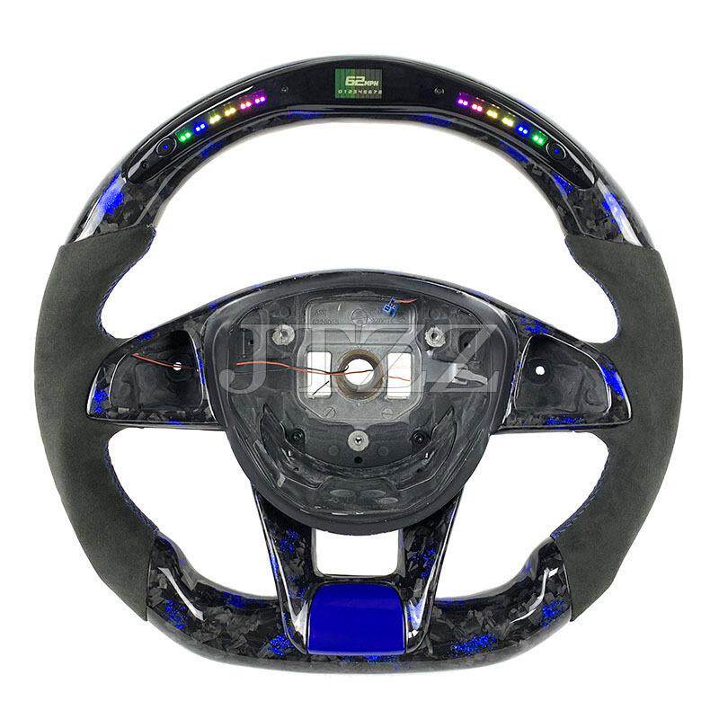 适用于奔驰W205W212W213 C E B AMG A45 CLA45 C63方向盘碳纤维