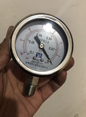 Y60BF不锈钢真空表-0.1-0Mpa富阳玉春仪表