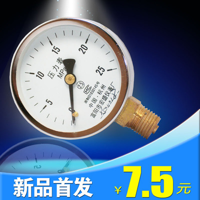 Y-60 25MPA压力表  高压表 油压表 液压表 径向压力表 普通压力表