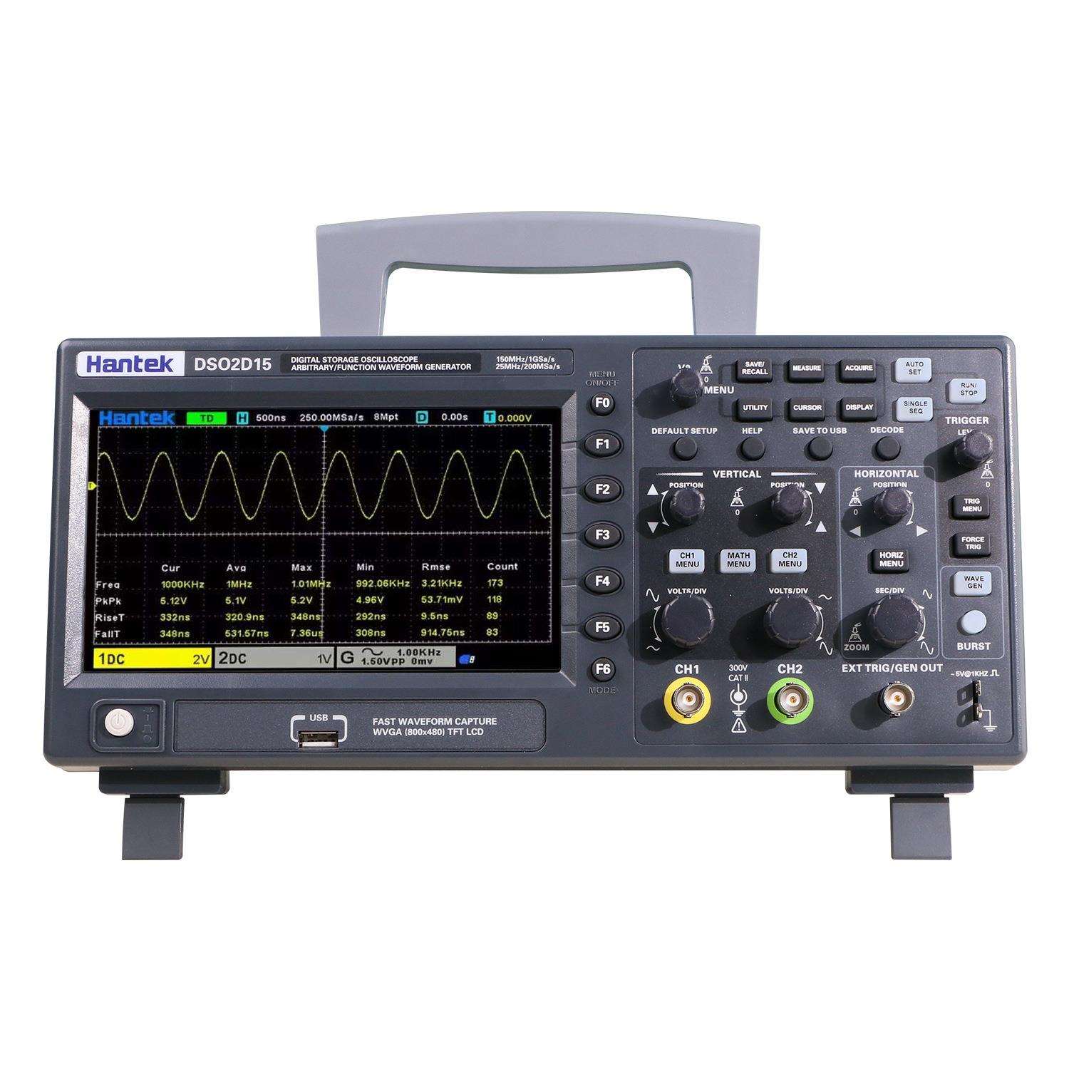 汉泰HantekDSO2C10100MHz(2CH)数字存储示波器DSO2D10带信号源