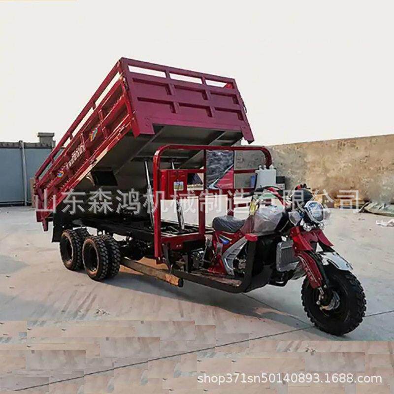 汽油燃油摩托车350cc水冷发动机9轮货运农用载重翻斗车摩托车