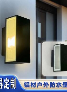 爆款黑色LED壁灯长方形铝材壁灯厨房酒店花园户外跨境氛围庭院灯