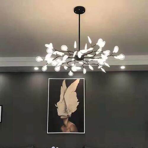 客厅吊灯北欧现代简约led主卧室餐厅灯创意ins网红萤火虫灯具走廊