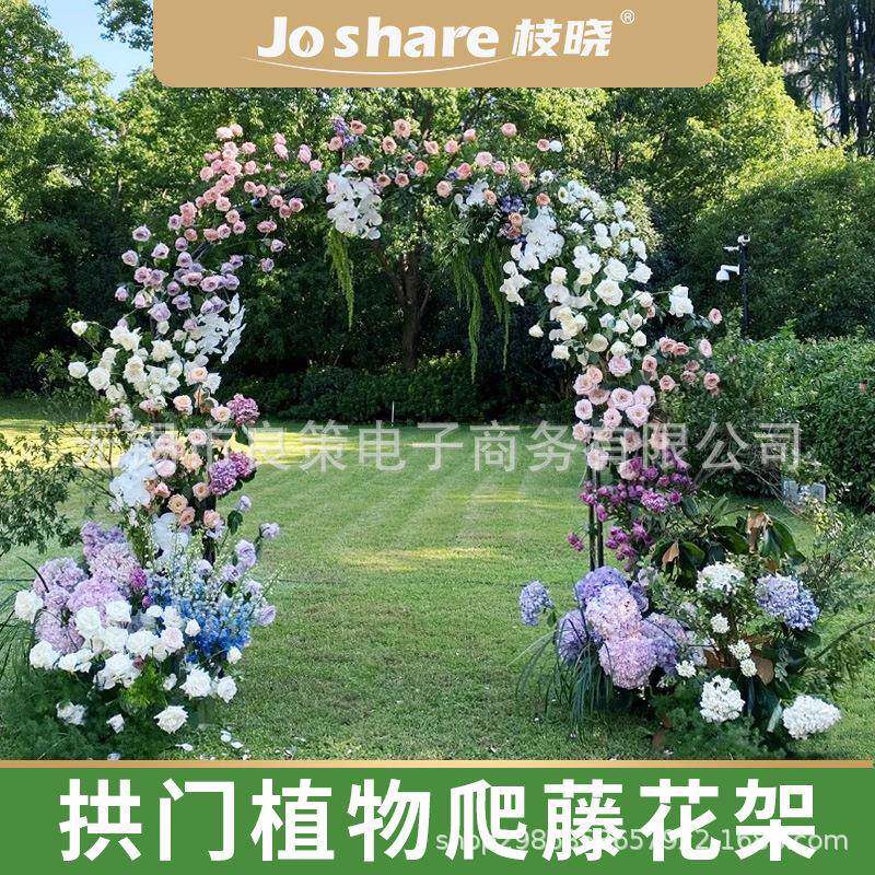 枝晓 拱门花架爬藤架 拱形支架花架子室外花园园艺风车茉莉月季