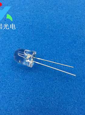 10MM圆头白发蓝色led灯珠 f10蓝灯发光二极管 高亮蓝光