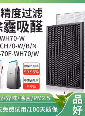 适配夏普空气净化器过滤网FP-CH70/WH70/KJ470F集尘除甲醛滤芯W/N