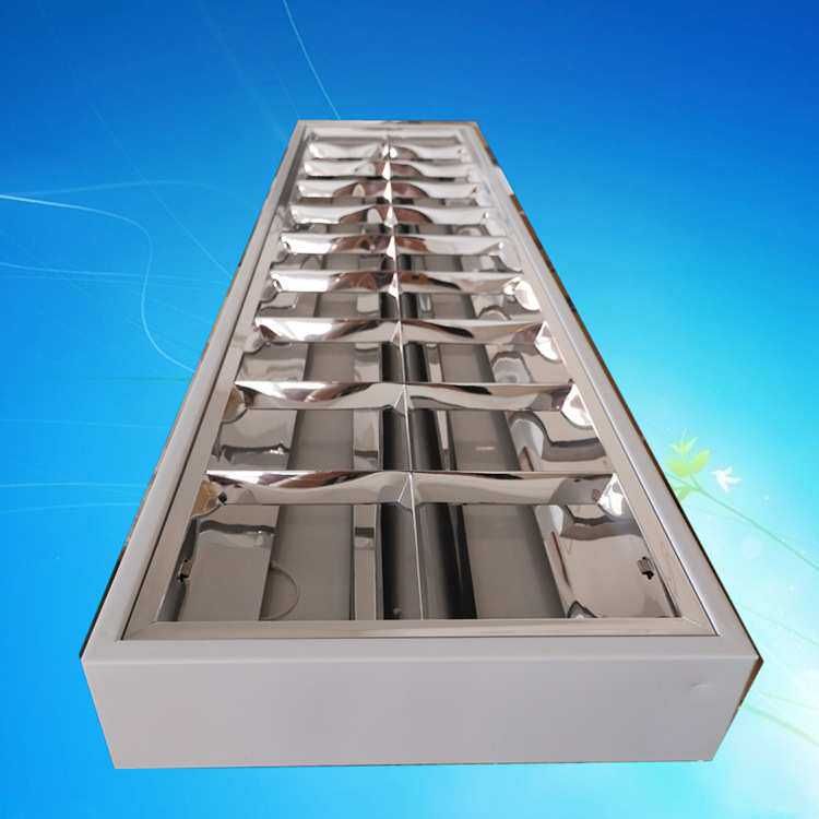 调顺厂家 LED灯盘T8 明装V型格栅灯盘吸顶灯300*1200 LED灯架
