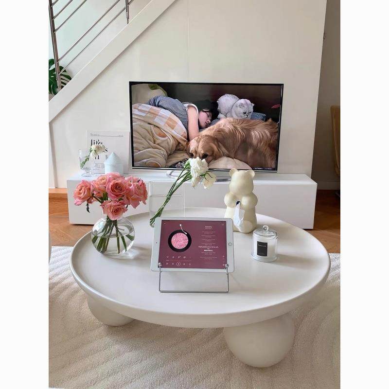 圆形奶油风茶几客厅家用创意2025新款北欧简约现代小户型沙发圆桌,电子元器件市场,其它元器件,淘宝优惠券,粉丝福利购,淘宝优惠卷