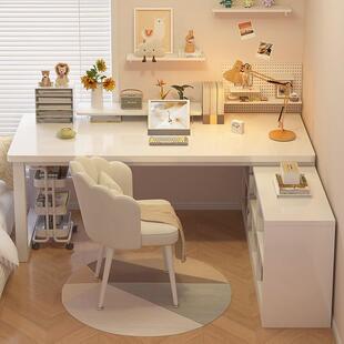 书桌转角书架客厅写字桌拐角办公桌卧室电脑桌家用书柜简易置物架