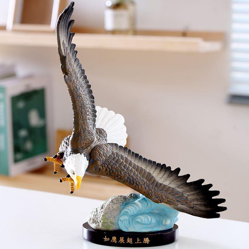 纯手工树脂现代美式乡村鹰展翅酒架客厅家居桌面装饰品