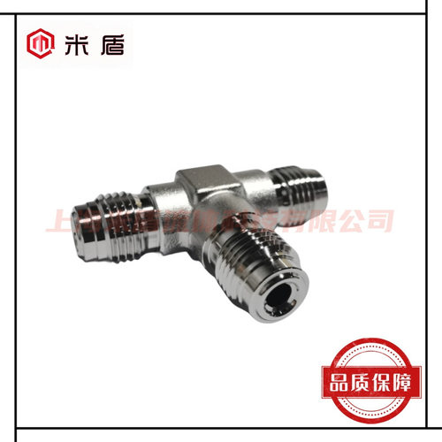 316L不锈钢VCR三通联合接头EP三通VCR面密封接头1/4