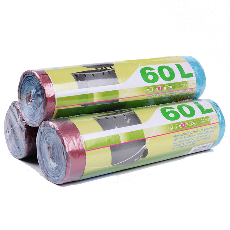 一次性手提式抽绳垃圾袋60L单卷20只厂家销售