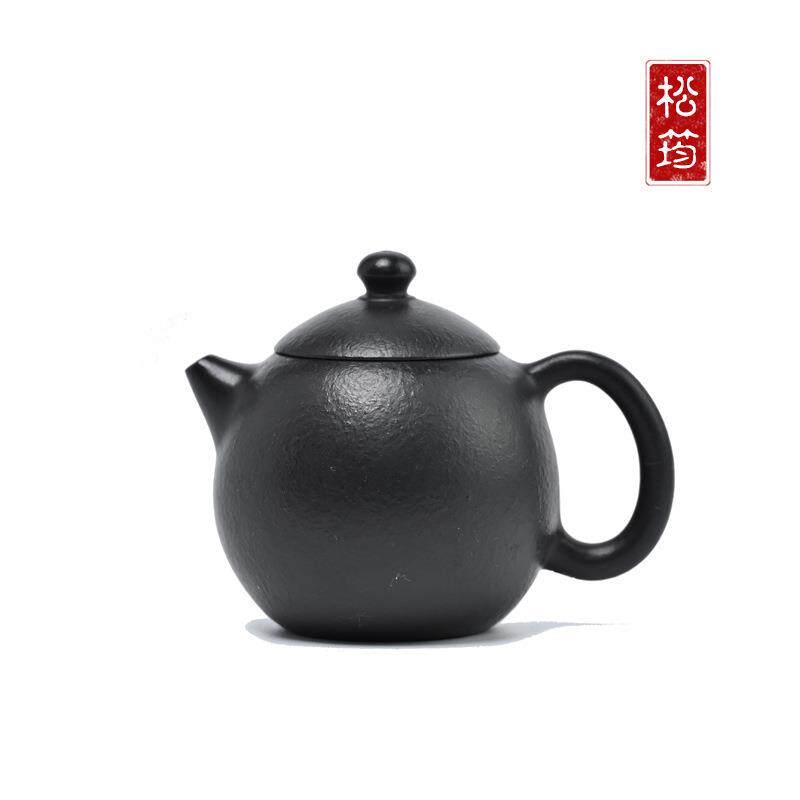 原矿朱泥捂灰纯手工龙蛋100ML小品光素自用宜兴紫砂壶功夫泡茶壶