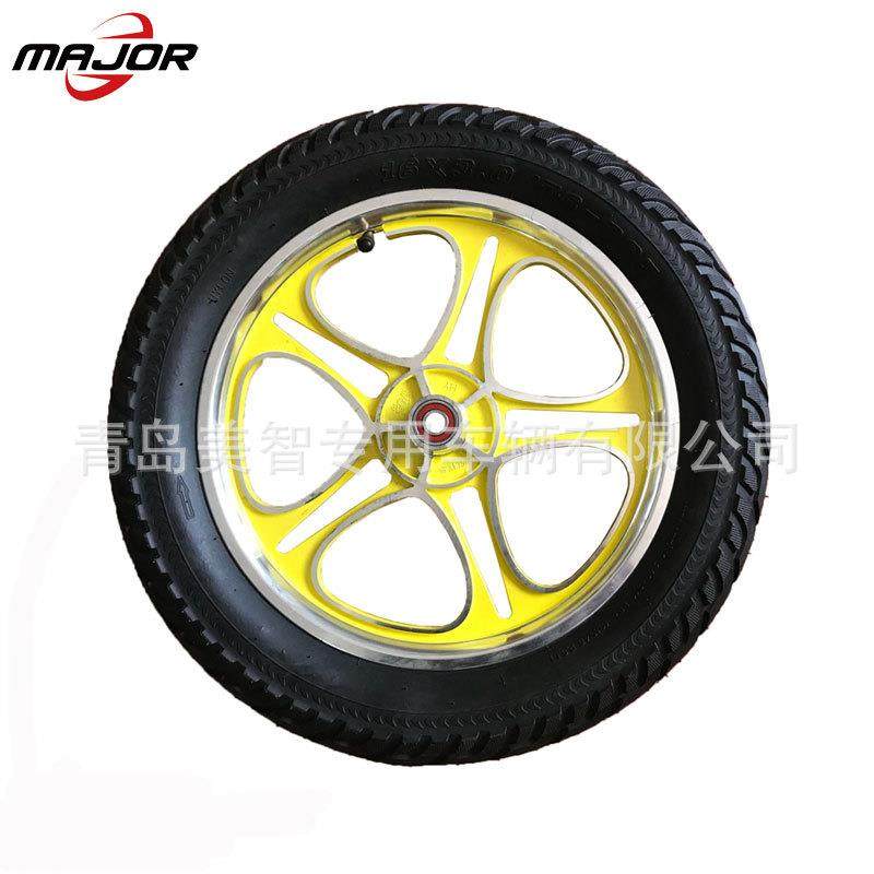 16寸充气轮胎 轮椅轮子 儿童车轮子 多功能轮子