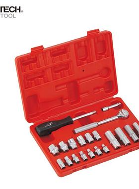 捷科1/4公制套筒套装20/25/39/51件组套工具SK1/4-20/25/39/51SP