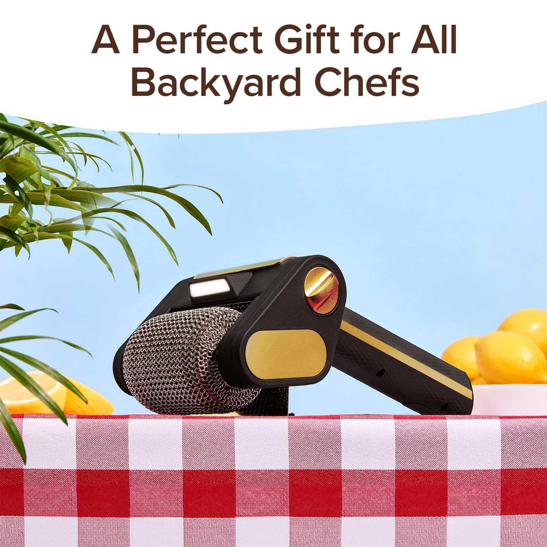 跨境Bristle-Free Grill Brush电动不锈钢滚轮烧烤架充电清洁器刷