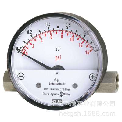 不锈钢过滤高压压差表 WIKA威卡700.01/700.02差压计