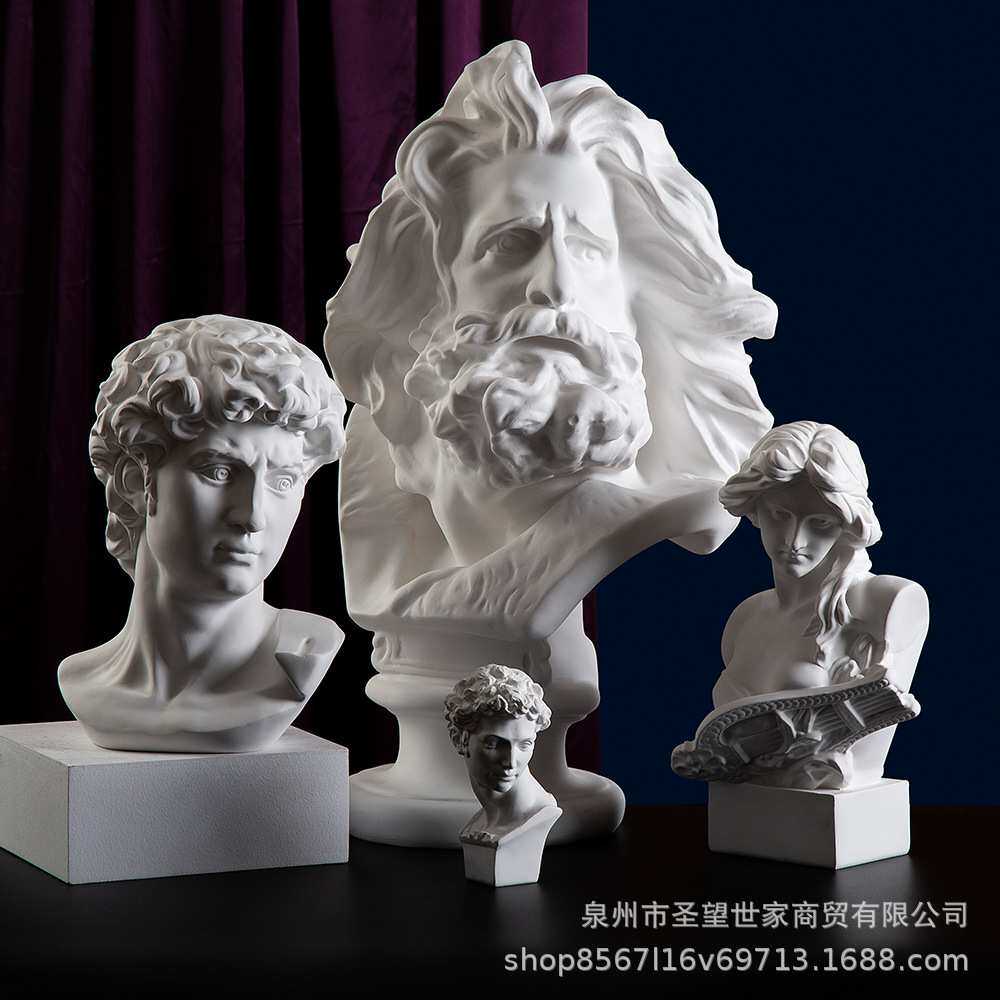 60厘米马赛石膏像欧式人物素描教具雕塑客厅展览厅美化装饰