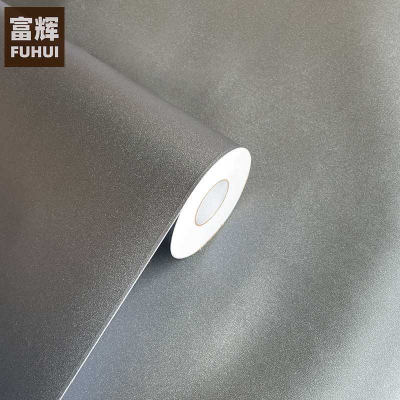 银灰色磨砂闪点墙纸壁纸自粘PVC金属质感家具翻新贴防水防潮加厚