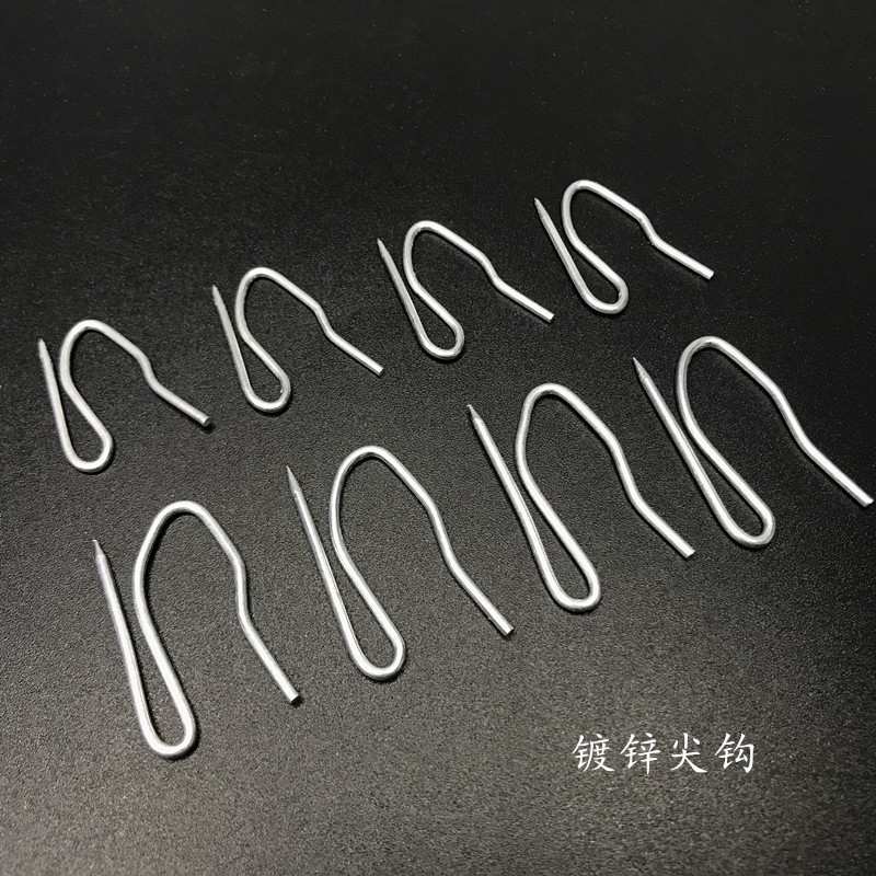窗帘挂钩大小S尖钩滑轨钩子韩式褶皱穿钩电镀布带钩布叉汽车帘钩