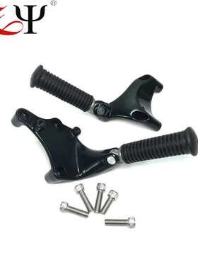 适用哈雷Sportster XL883 1200改装后脚踏 固定支架总成 乘客脚踏