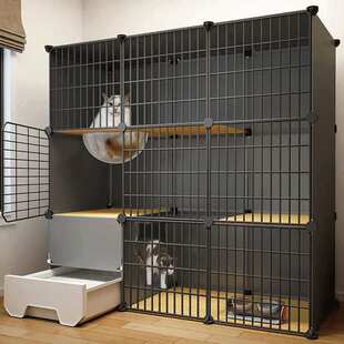 幼猫猫笼子家用内置猫砂盆一体自由空间猫咪猫屋猫空笼猫别墅