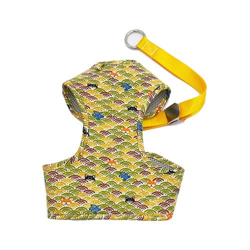 芮柴 和风日式唐草纹海波纹宠物狗狗柴犬胸背 狗绳胸背带牵引绳