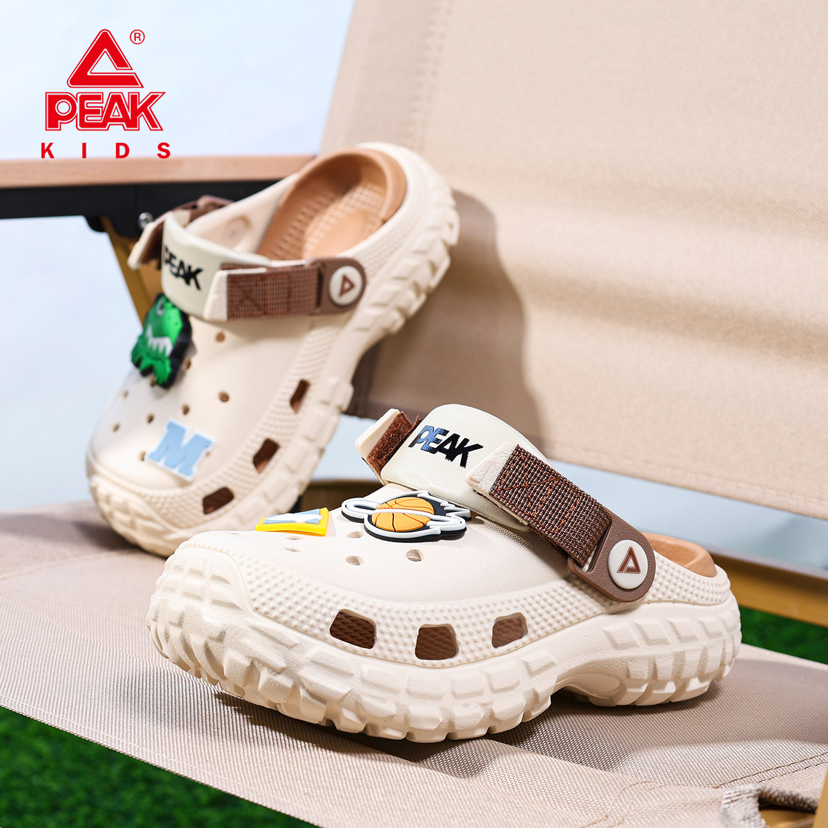 匹克儿童洞洞鞋夏季男孩户外沙滩软底凉鞋2026女童外穿防滑拖鞋