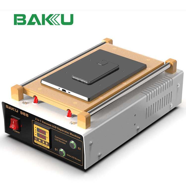 巴酷BK-968手机平板液晶屏幕2合1分离机拆分器加热仪内置真空泵