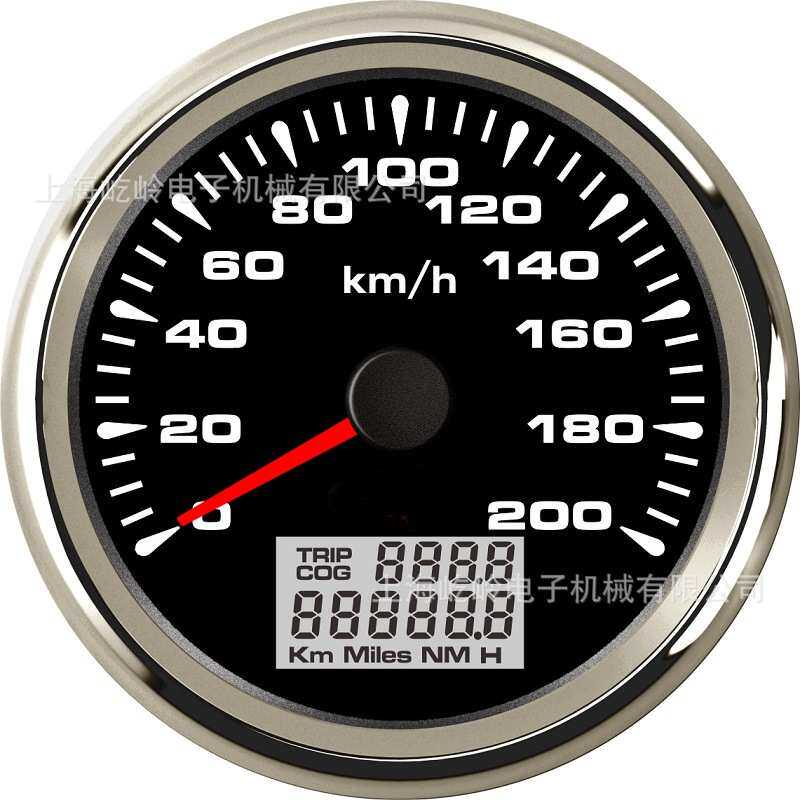 汽车赛车仪表 改装里程测速表速度表码表120 200km/h 多彩背光灯