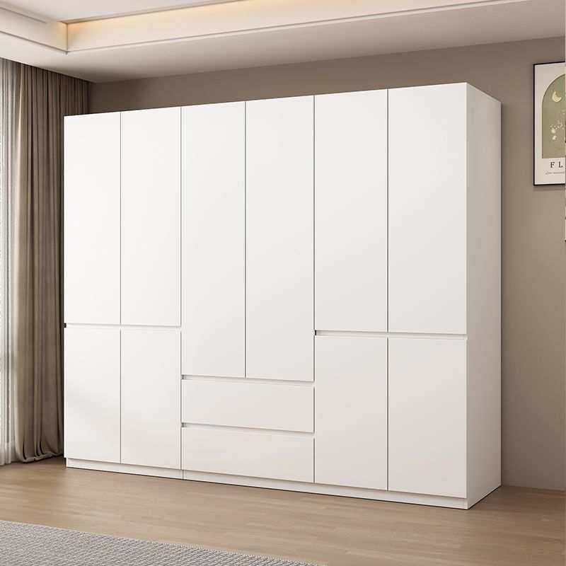 全实木衣柜家用卧室50cm深出租房用简易组装儿童推拉门大衣橱