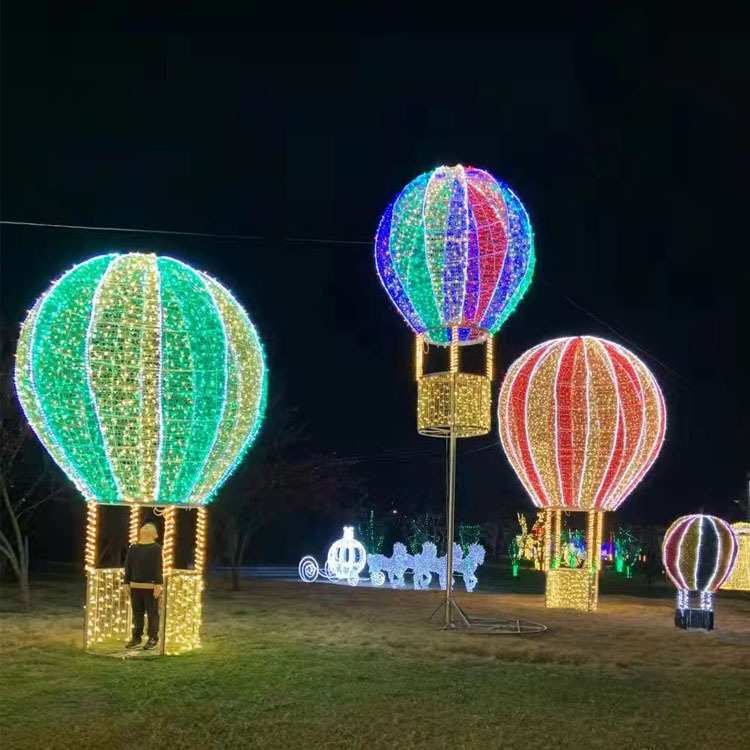 源头工厂路灯节日造型灯户外防水大型圣诞节氛围装饰灯热气球
