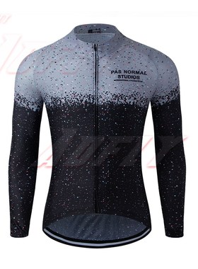 PAS新款抓绒秋冬季自行车长袖男女骑行服保暖套装自行车服装上衣