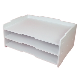 a3图纸文件架办公桌面收纳盒多层工程商务资料架整理柜置物柜收纳