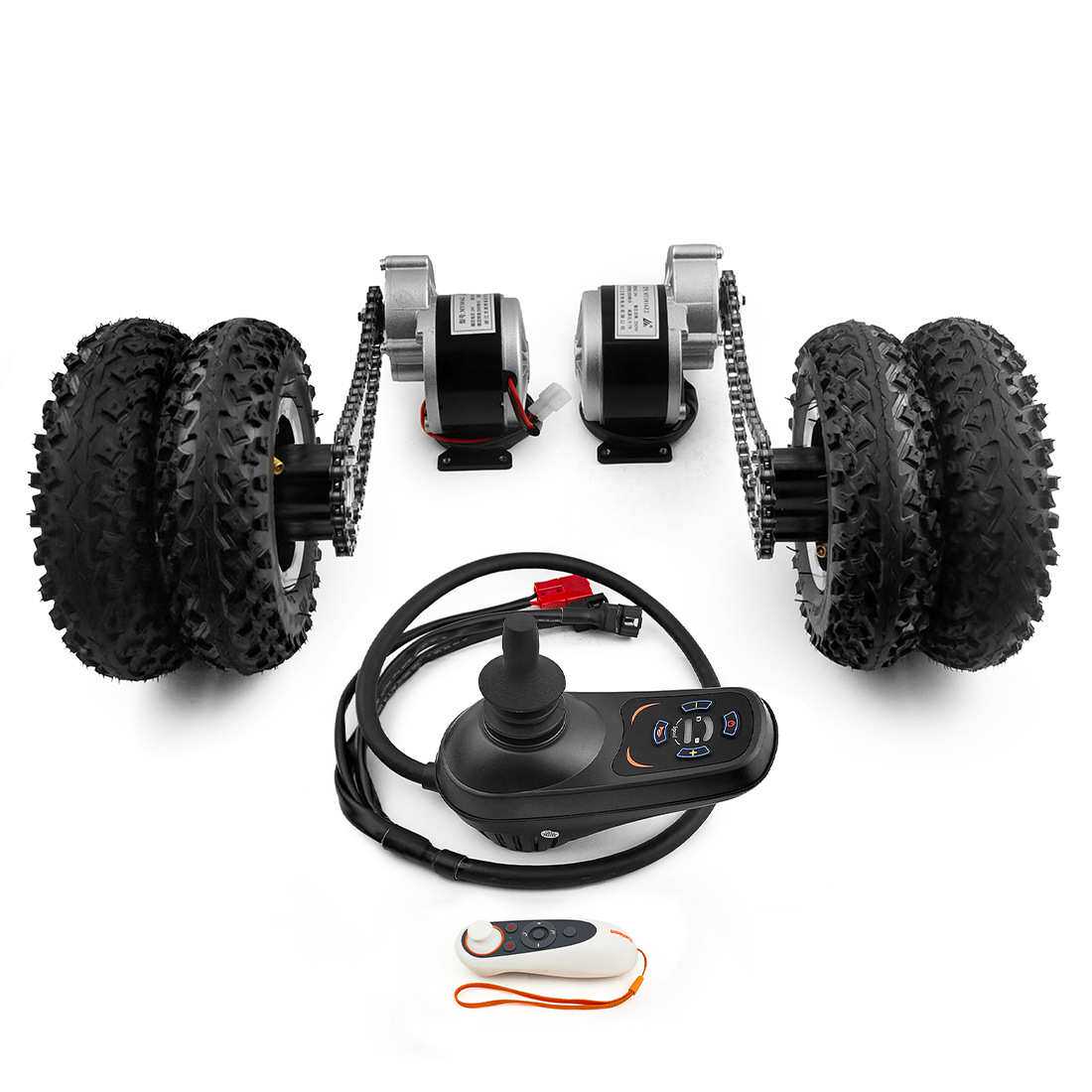 24V700W 双 电机套件 8 寸越野车操纵杆遥控器电动沙滩车轮椅