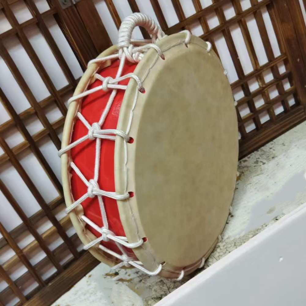 韩式创意儿童款红色圆鼓/朝鲜族风格民俗工艺品摆件/家居礼品